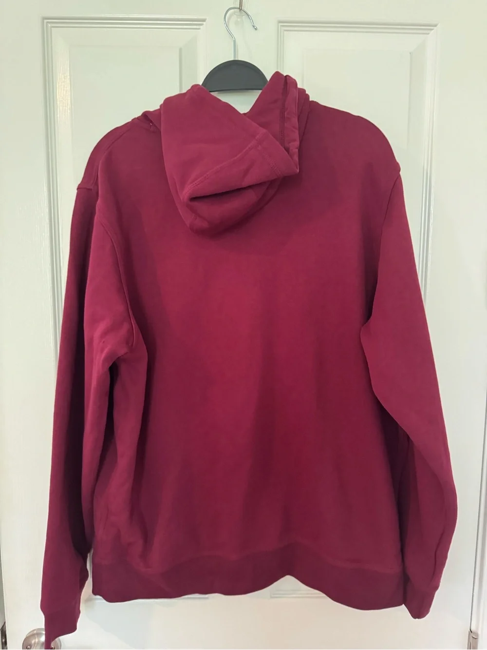 Nike Men's Maroon Crewneck Sweatshirt with Swoosh